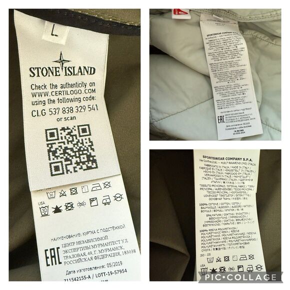 STONE ISLAND Tri-Color Jacket In Mustard Size L - Picture 15 of 15